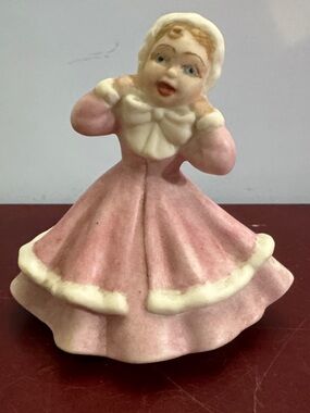 Vintage Pink Ceramic Figurine